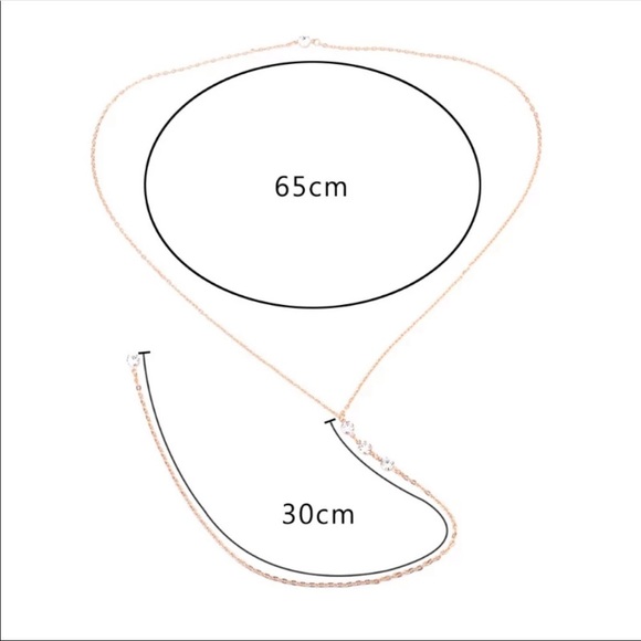 Gold Crystal Body Chain Pendant Necklace - Picture 5 of 7